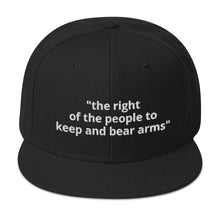 Load image into Gallery viewer, Embroidered 2nd Amendment Snapback Hat
